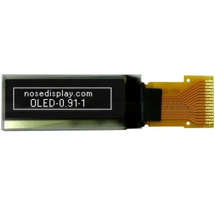 OLED 0.91 inch Display White 128x32 Resolution IIC Interface SSD1306BZ Controller