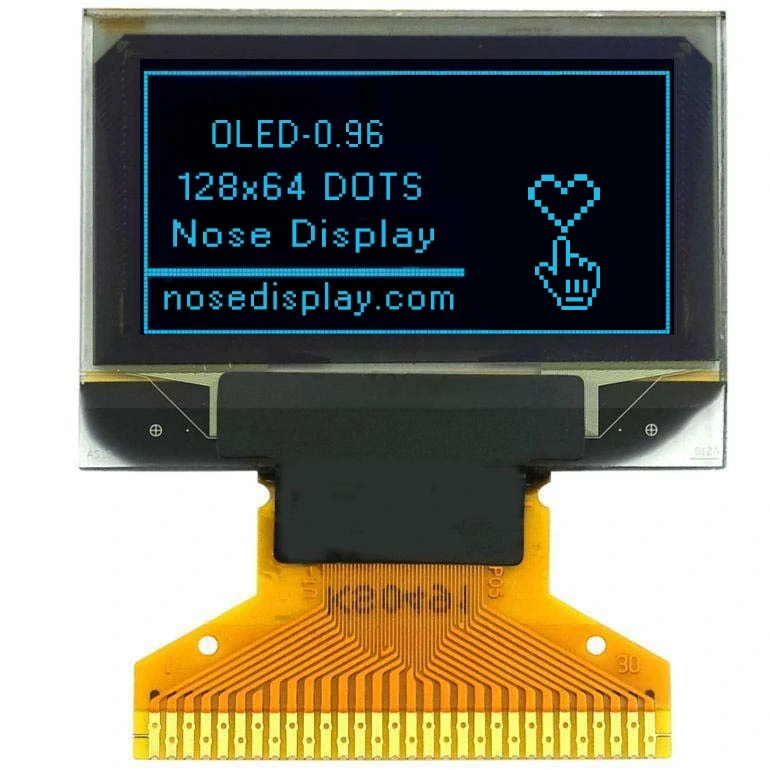 0.96-inch-PMOLED-Display-128x64-IIC-Interface-120cdm²-Luminance-Blue-Color 0.96-inch-PMOLED-Display-128x64-IIC-Interface-120cdm²-Luminance-Blue-Color