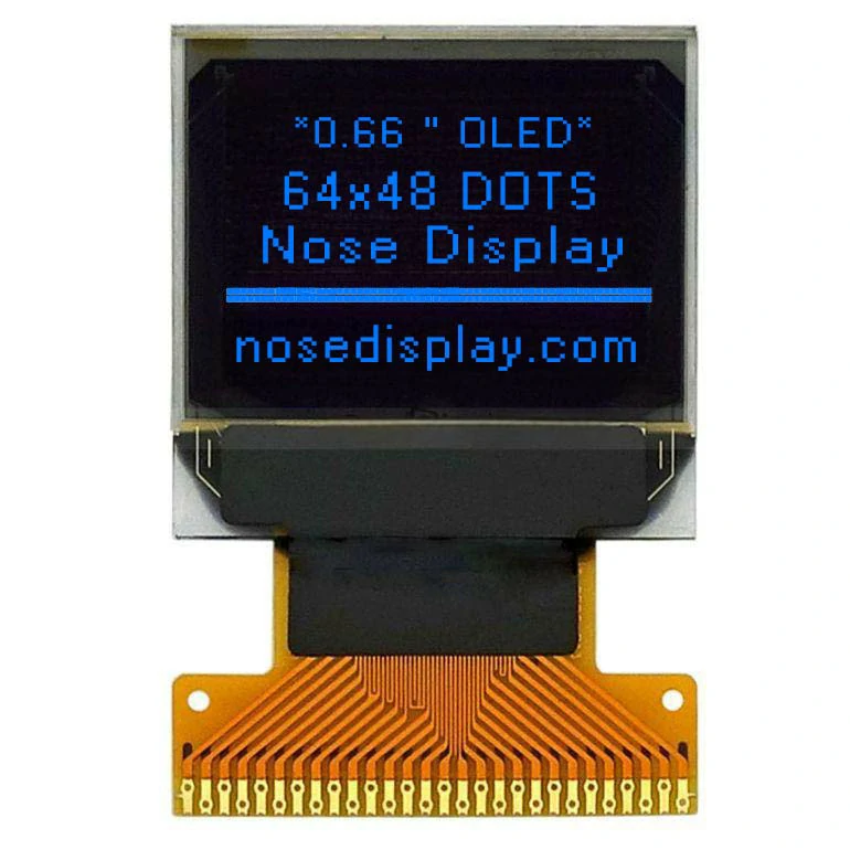 Blue-Color-0.66-inch-PMOLED-64x48-Resolution-I2C-Interface-SSD1315-Arduino Blue-Color-0.66-inch-PMOLED-64x48-Resolution-I2C-Interface-SSD1315-Arduino