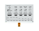 7.5-inch black and white ePaper module showing a weather forecast