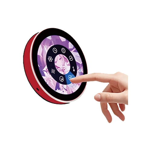 Round capacitive touchscreen display module for AI, IoT, and embedded devices