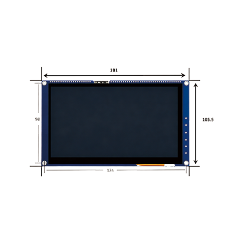 7 inch industrial HMI touchscreen display module with controller board