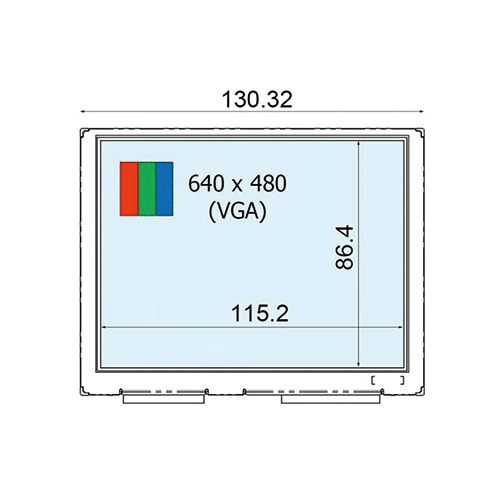 ND057TFN640480-A01 mechanical size illustration