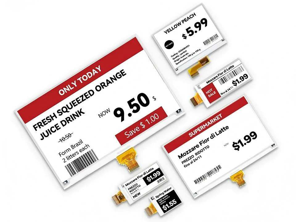 Color ePaper modules showing retail price labels