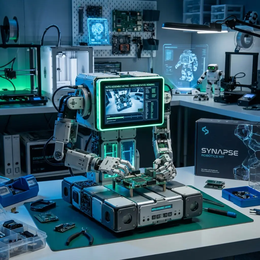 Digital display on an automated assembly machine in a robotics workspace